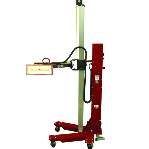 La lámpara de pedestal móvil AutoCure ™ 3000II proporciona un proceso de curado infrarrojo a través del uso de emisores y reflectores especialmente diseñados. Esta unidad está diseñada específicamente para secar áreas de difícil acceso. Incorpora la tecnología de control de temperatura de la superficie del producto BGK para la precisión y consistencia del proceso, además de estar diseñados y construidos para estándares aceptables de la industria. AutoCure™ 3000II - Móviles