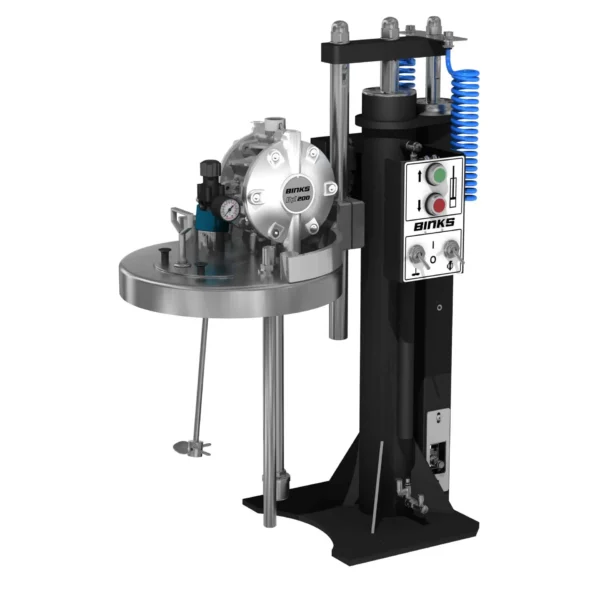 Drum Elevador Neumático con Agitador 5 GAL cabinas de pintura