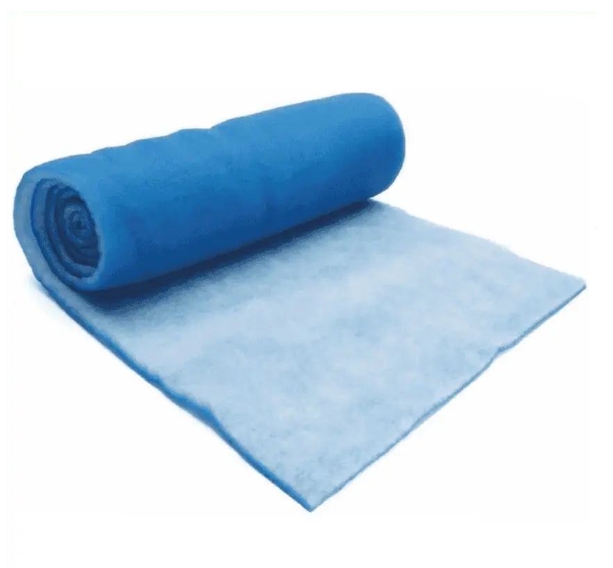 Filtro Fibra de Vidrio en Rollo Azul para cabinas de pintura