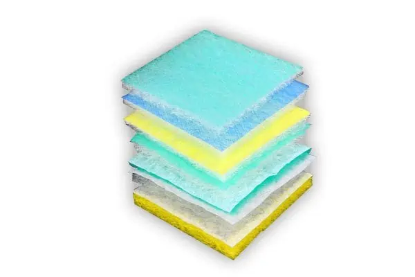 Filtro Fibra de Vidrio en Pads Verde para cabinas de pintura
