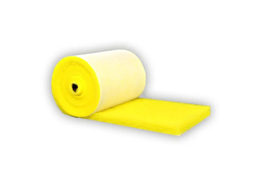Filtro Fibra de Vidrio en Rollo Amarillo para cabinas de pintura